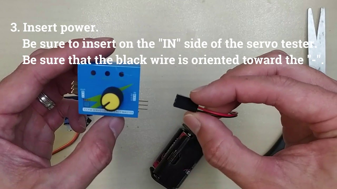 How to connect and use a servo tester and servo motor - Servo Tester Kit (a.k.a. Simple Robot Kit)