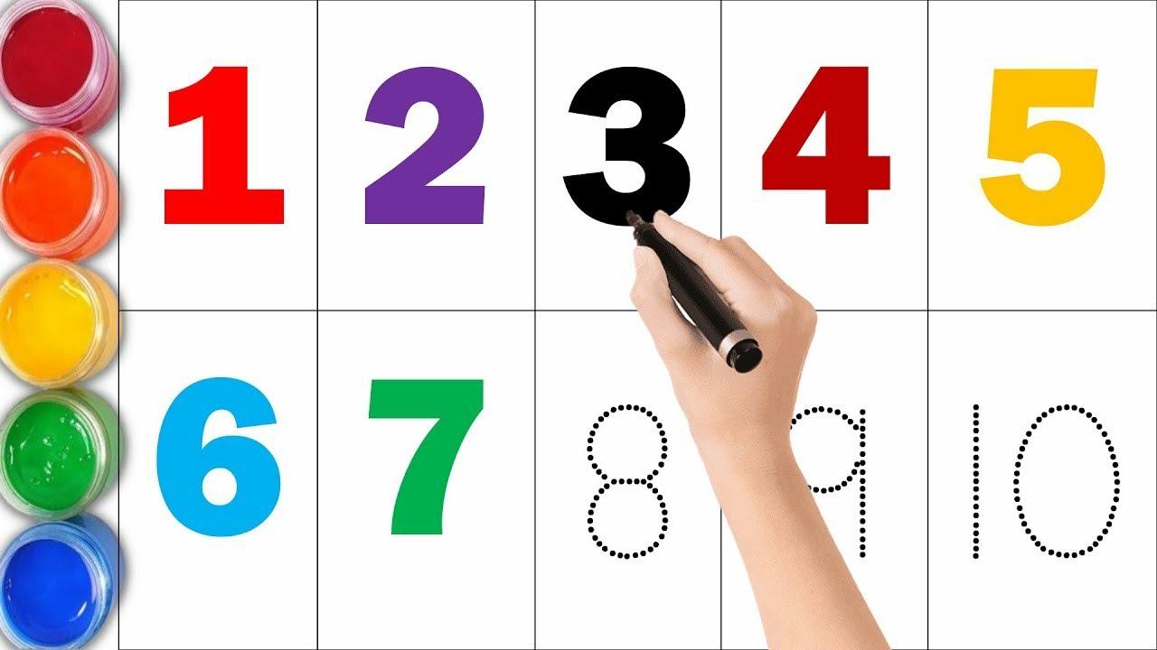 Write 12345 numbers | 123 number names | 1-10 number song |123 learning for kids | counting numbers