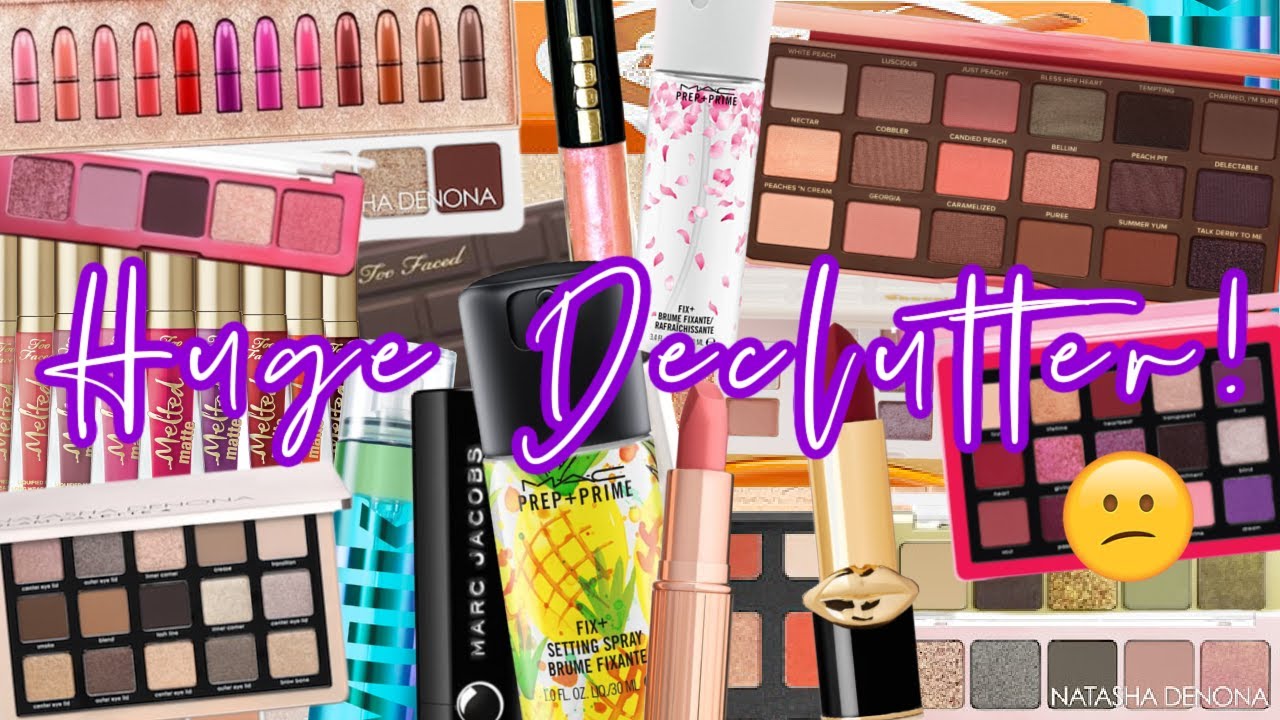 LET'S GO! HUGE DECLUTTER... EYESHADOW PALETTES, LIPSTICKS, MISTS & MORE