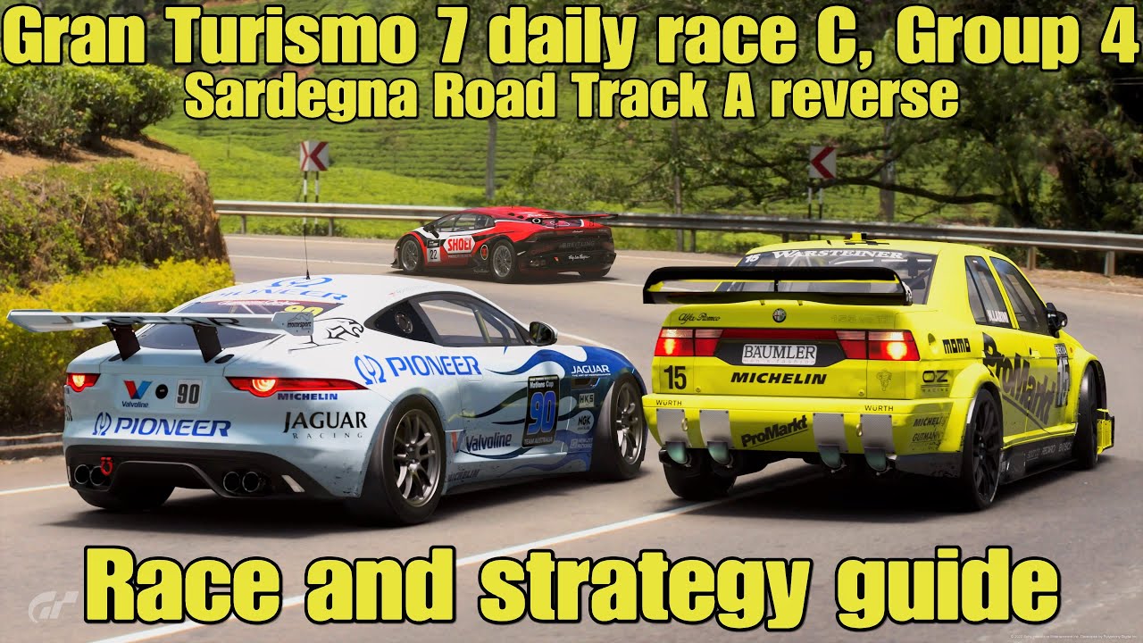 Gran Turismo 7 daily race C race and strategy guide....Sardegna Road Track A reverse....Group 4