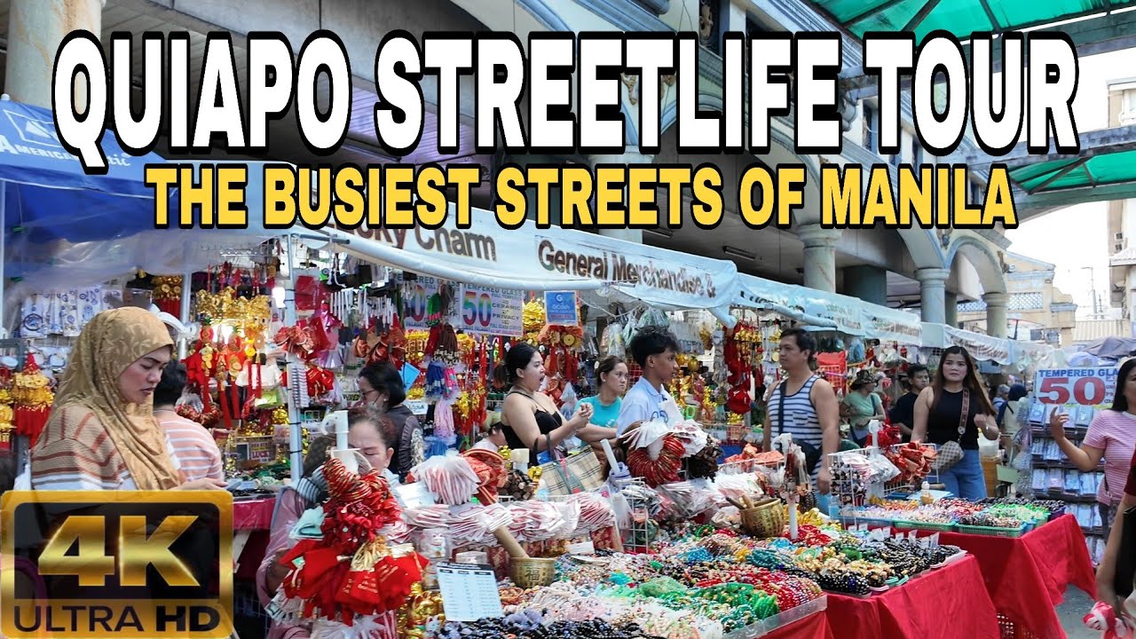 THIS IS MANILA NOW! STREET MARKET+STREET FOOD OF QUIAPO, AVENIDA MANILA PHILIPPINES|WALKTOUR IN 4K🇵🇭