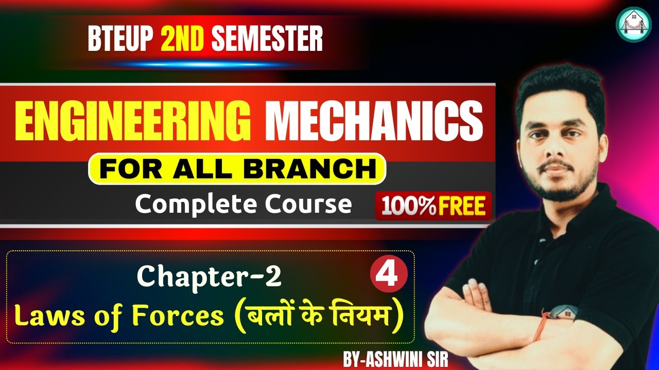 Engineering Mechanics-(Lecture-4) - laws of Forces [ बल के नियम  ]-1 by Ashwini Sharma