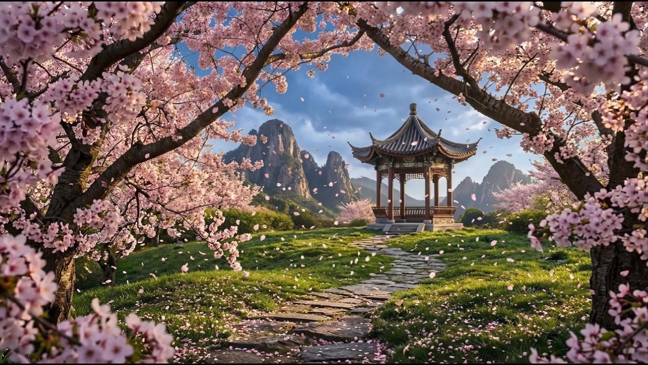 Yinghua Pavilion (樱花亭) | Original Chinese Zen Album | 1 Hour of Bamboo Flute, Guqin & Erhu Music