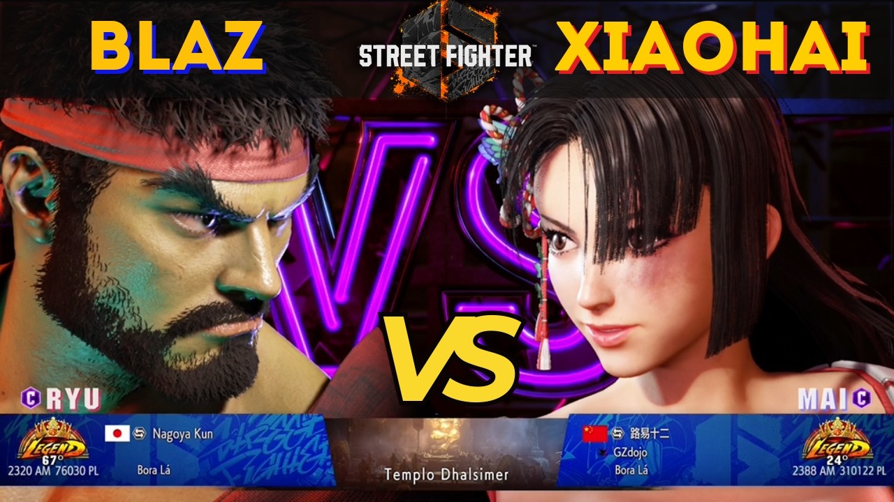 SF6 ▰ BLAZ (Ryu) vs XIAOHAI (Mai) 👊 Ranked Match - High Level Gameplay - 1/26