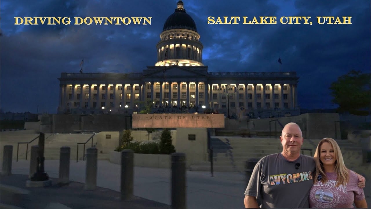 Driving Downtown Salt Lake City, UT (State Capitol, Delta Center, Etc.)
