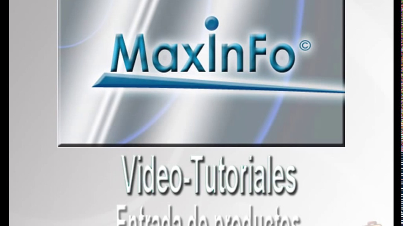 MaxInfo   Entrada de productos