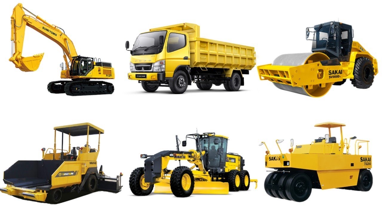 Jenis-jenis Alat Berat Konstruksi Jalan | Dump Truck, Vibratory Compactor, Asphalt paver, Excavator