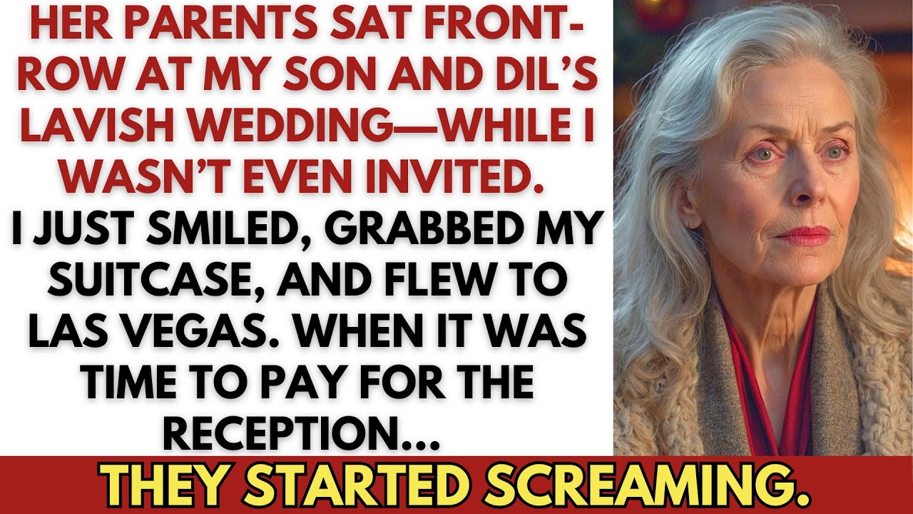 My son didn't invite me. I took a trip to Las Vegas. When it was time to pay, they...