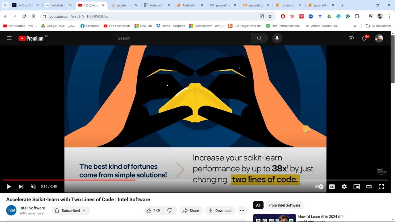 PyCaret: Amazing AutoML Library (Supports GPU and Intellex)بالعربي