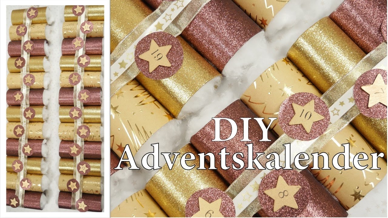 DIY Adventskalender aus Papprollen oder Toilettenpapierrollen