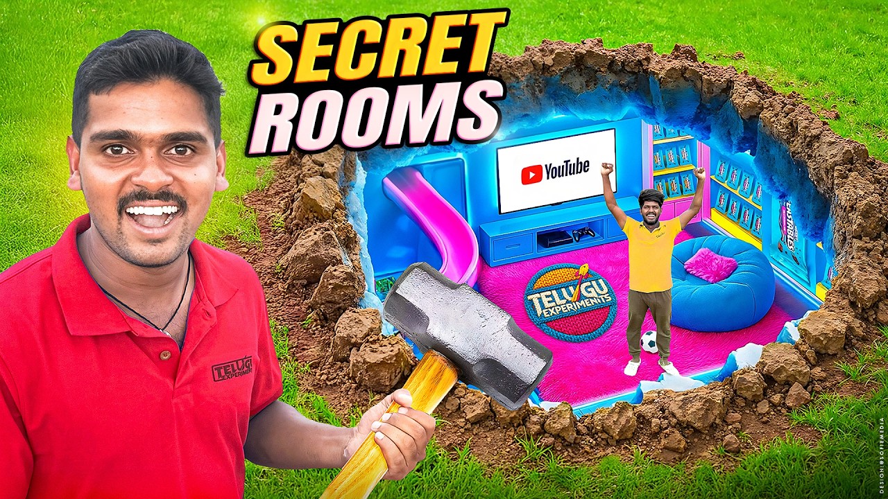 Secret Room Making Challenge [ PART-5 ] - No One Can Find it 🔥🔥 Telugu Experiments
