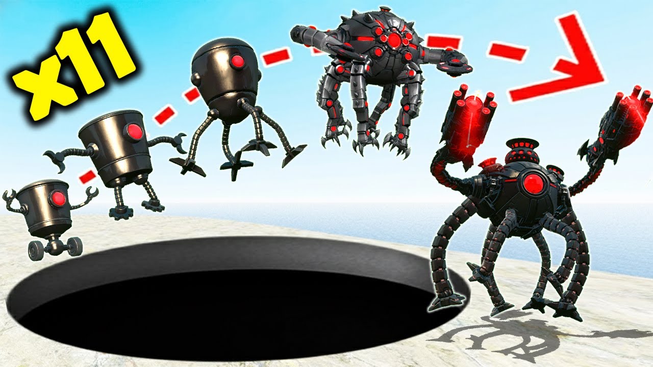 Who has the Longest Jump in Omnidroid Robot ? Garry's Mod Test