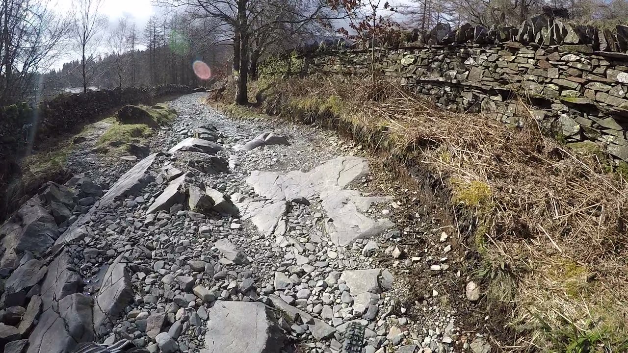 mountain biking Arnside intake Tarn Hows lake district 24/03/2021