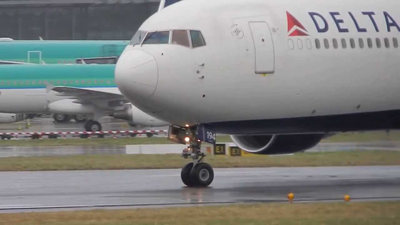 Awesome Delta Boeing 767-300 N194DN with Winglets Take-Off from Dublin!!!