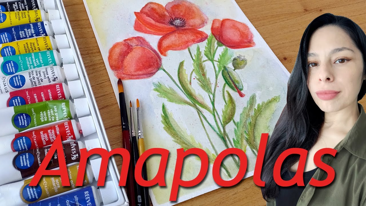 Pintando amapolas en acuarela | Paso a Paso