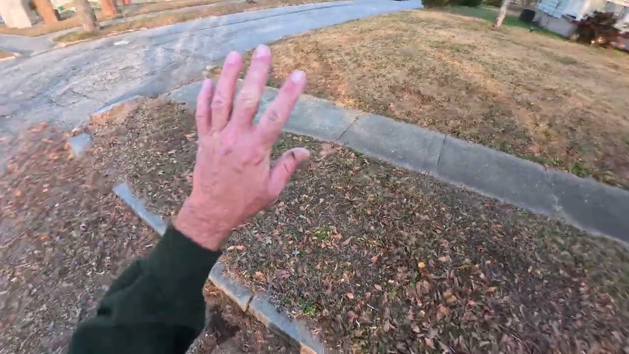 Blowing the streets in Milstead   some leaves some dirt and sticks   Helping out my neighborhood