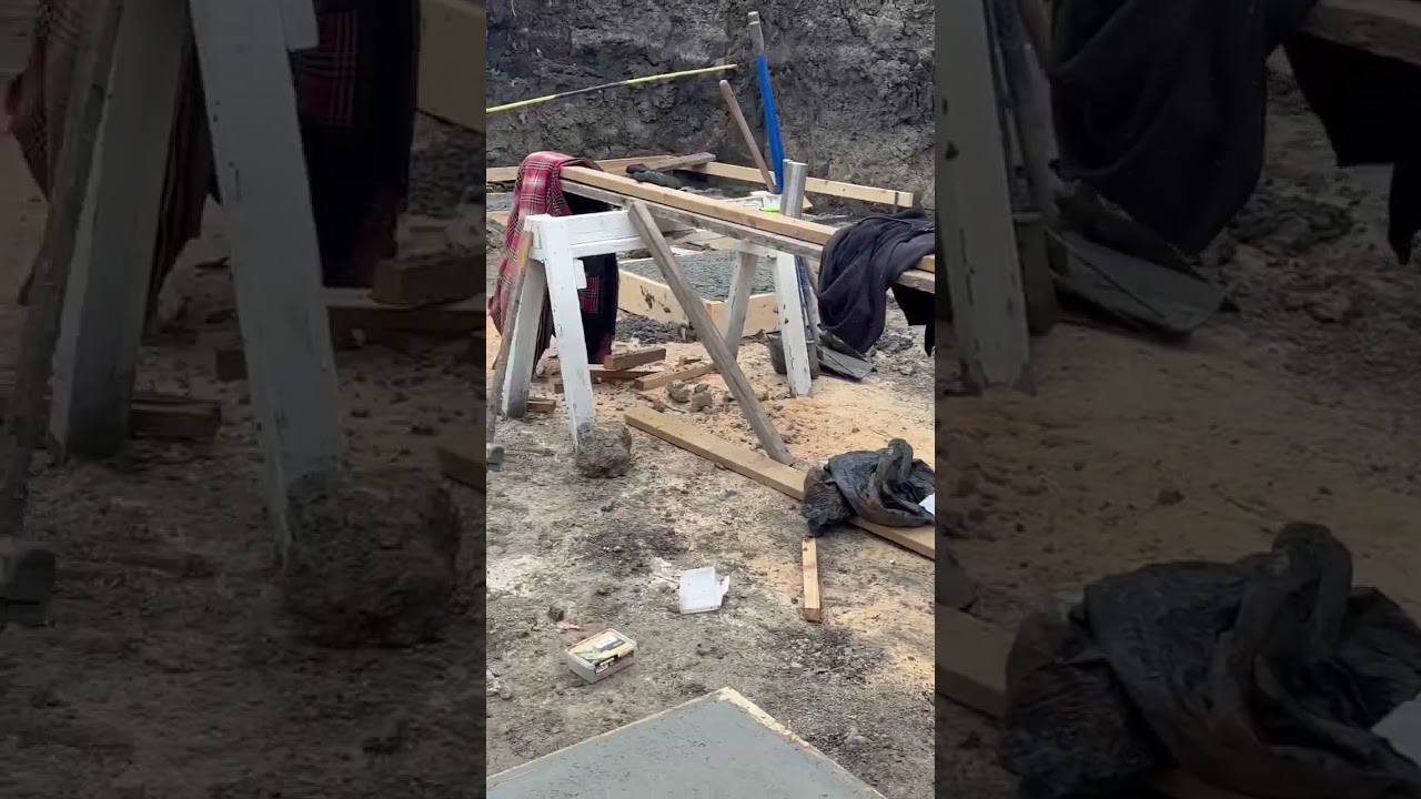 Floating the surface for the keyway #concrete #gardensuite
