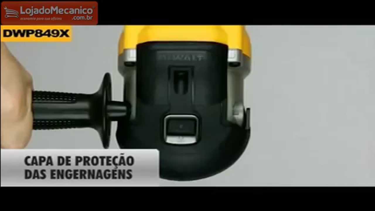 Lixadeira e Politriz Angular DEWALT DWP849X - Loja do Mec&acirc;nico