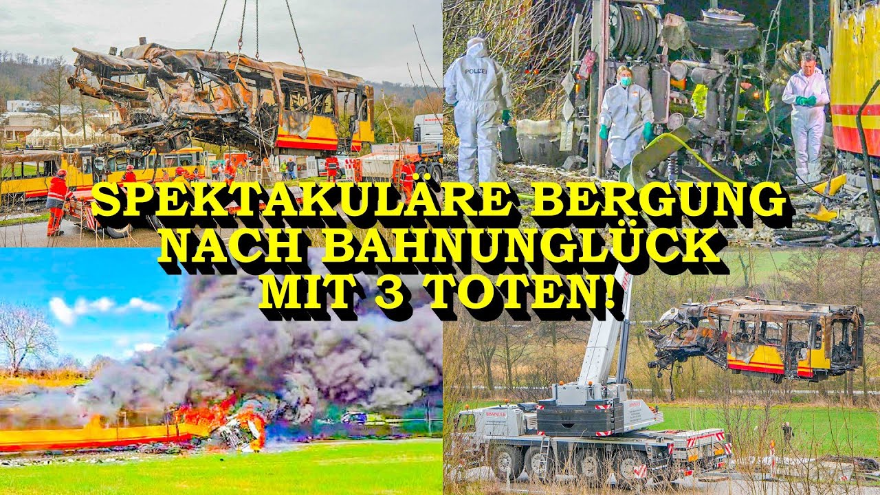 +++ SPEKTAKULÄRE BERGUNG NACH BAHNUNGLÜCK MIT 3 TOTEN +++ SCHWERES GERÄT & KRAN IM EINSATZ | ZEUTERN