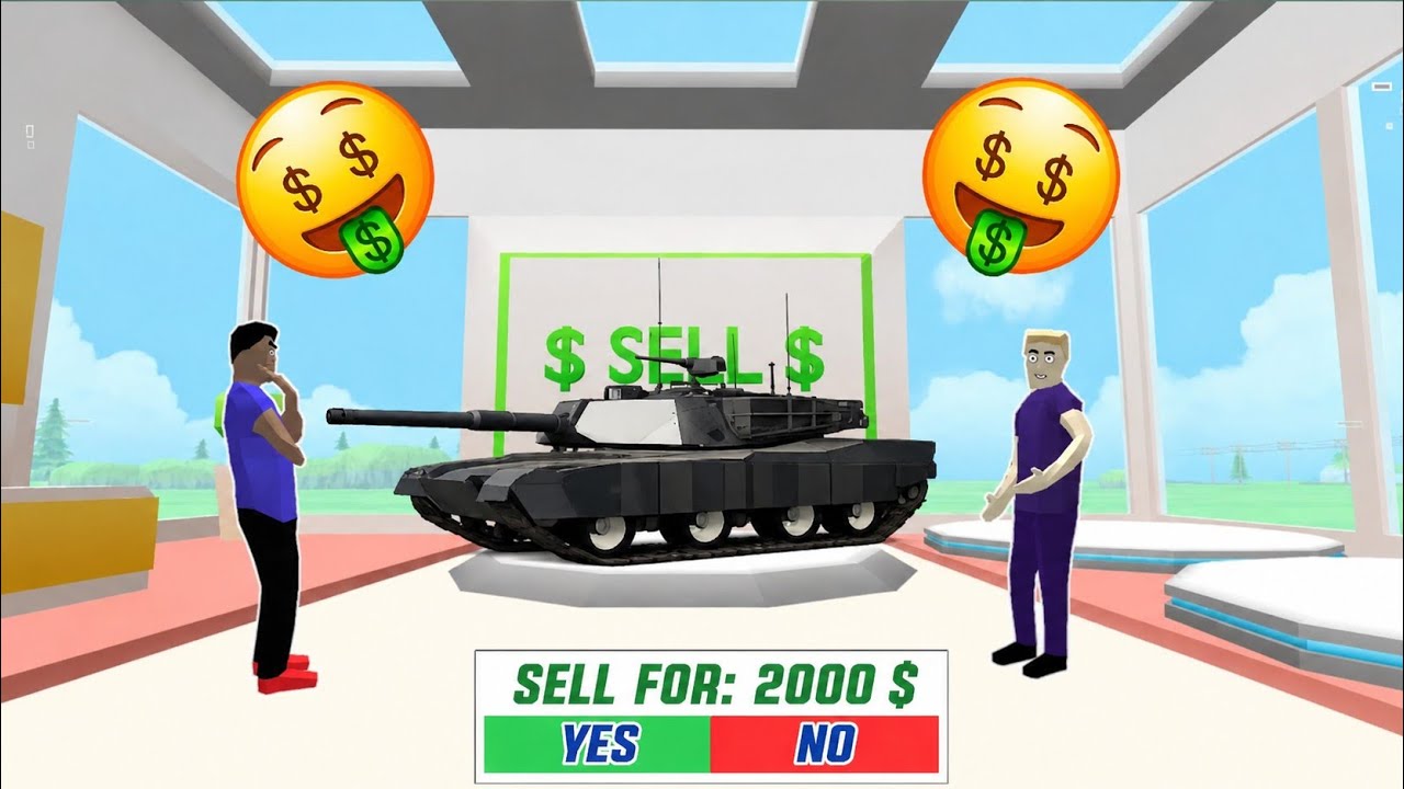 Selling Military Tank in Dude Theft Wars!