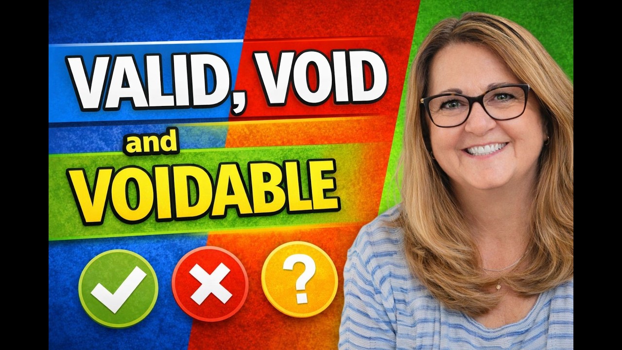 Valid, Void and Voidable - Three little words that matter