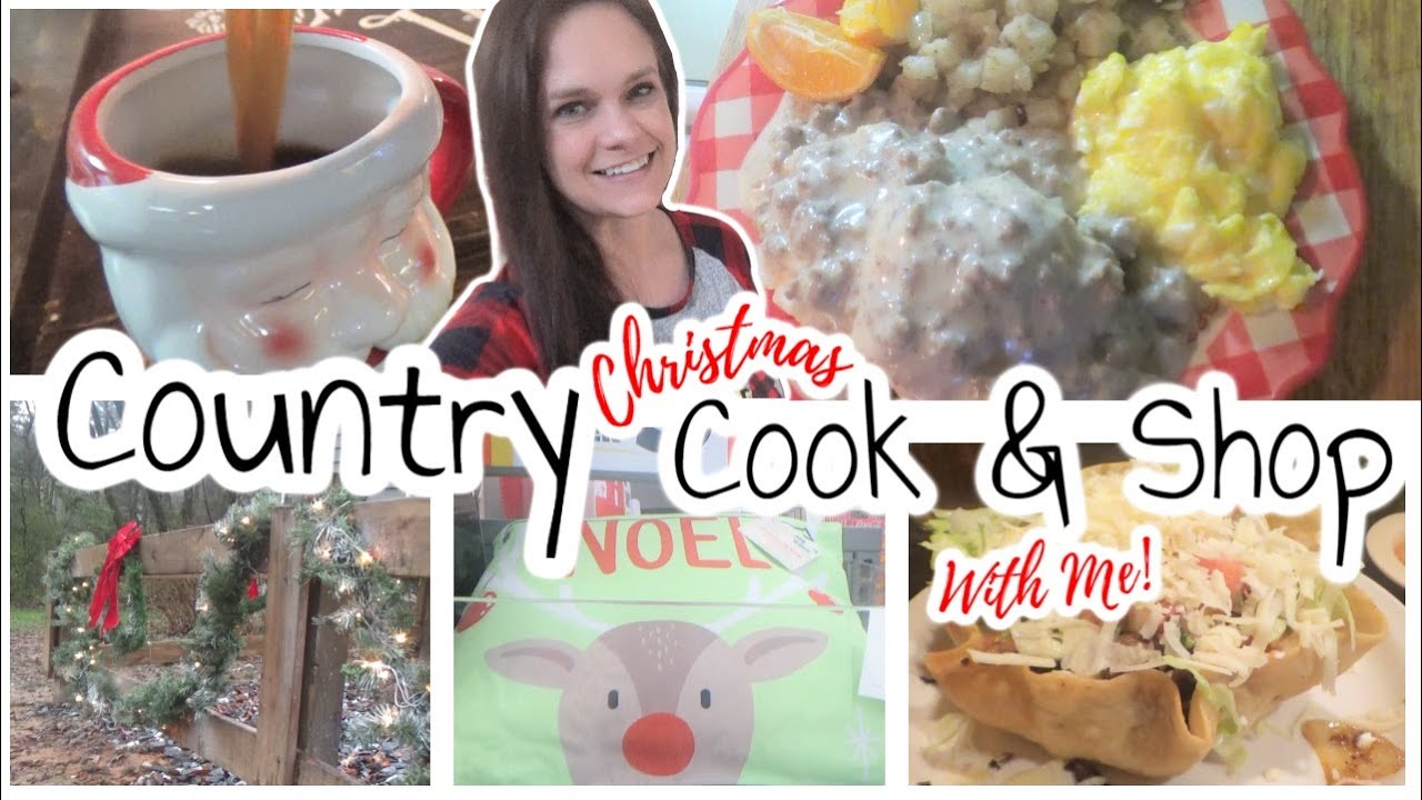 It's CRAZY y'all! | Southern Sausage Gravy Biscuit Breakfast & Christmas Shopping! | Cooking VLOG