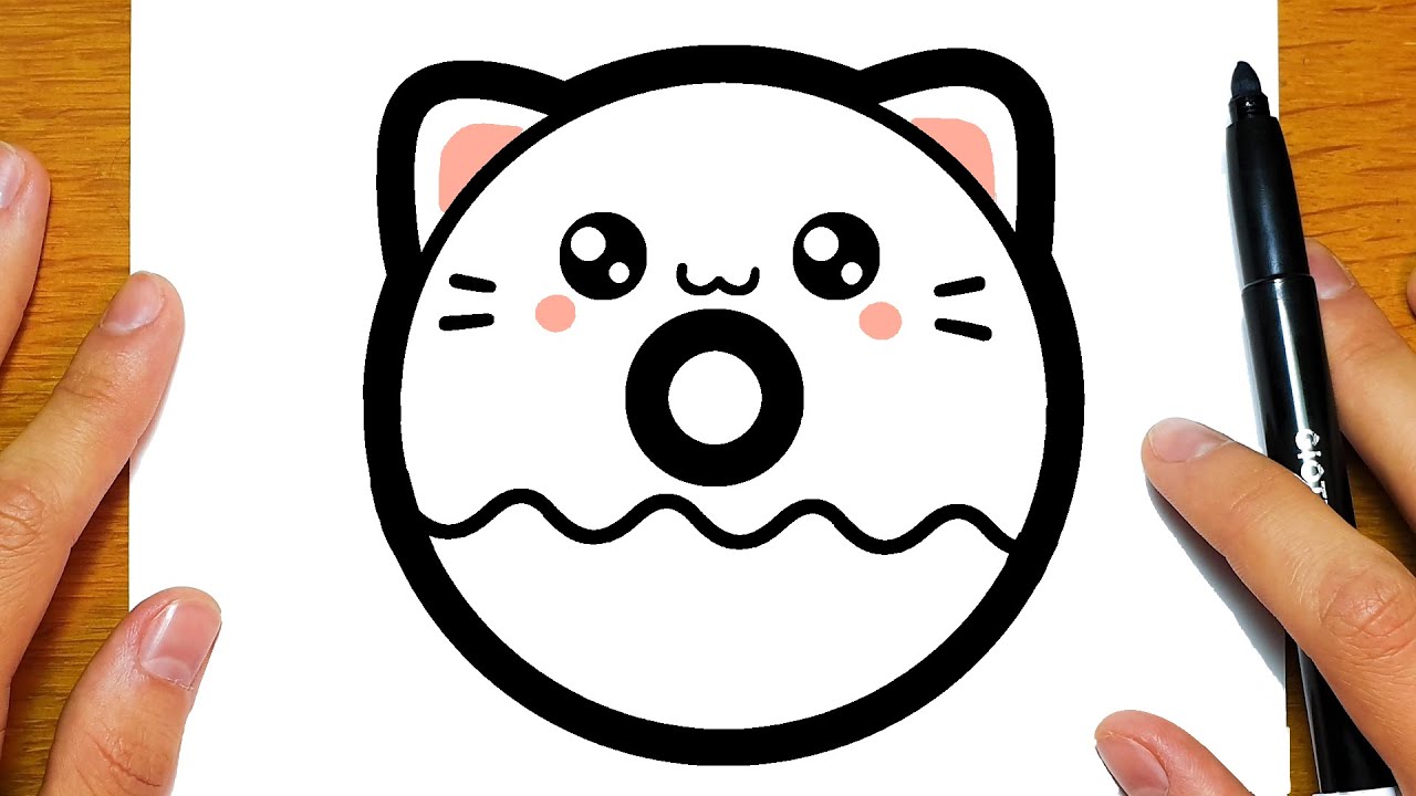 WIE MAN EINE SÜSSE DONUT-KATZE ZEICHNET | Einfaches zeichnen lernen