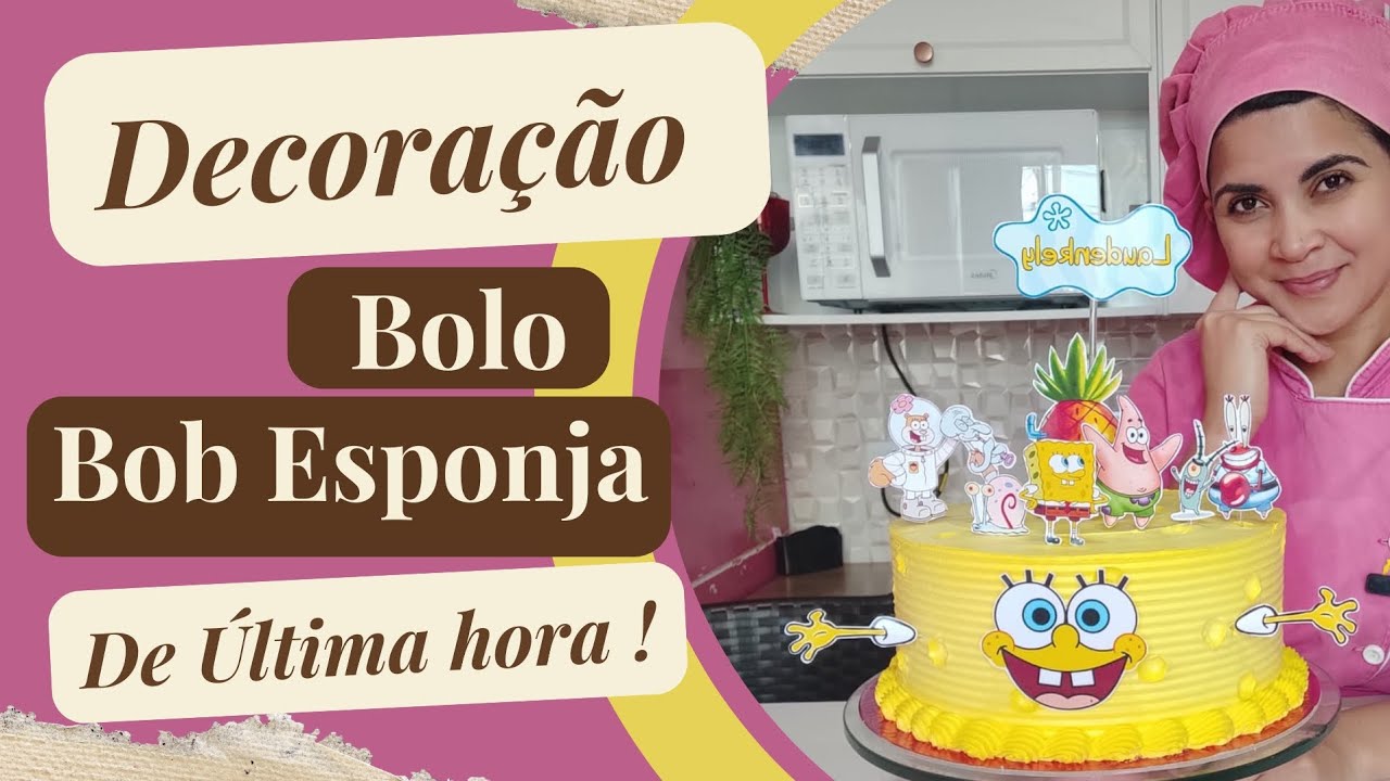 Decorei um Bolo do Bob Esponja em Cima da Hora!