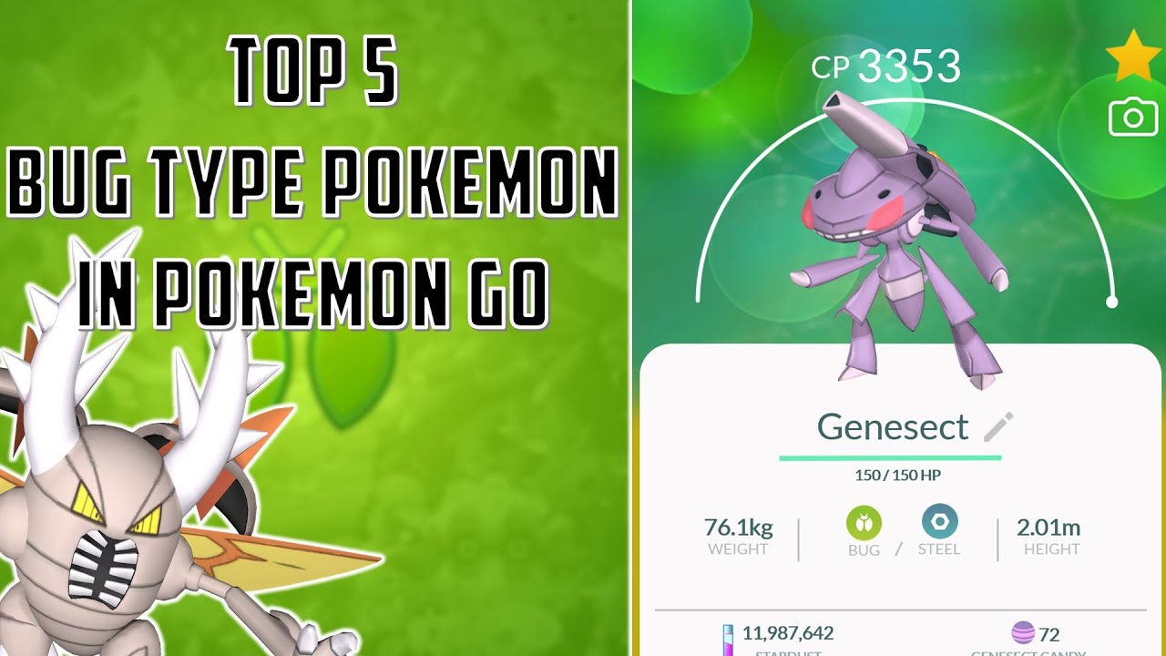 Top 5 Bug Type Pokemon in Pokemon Go!