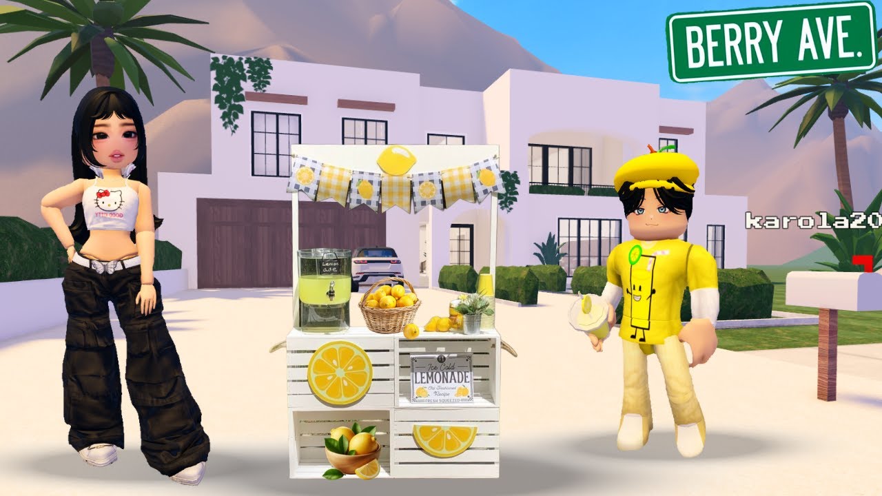 AYUDO A MI HIJO A ABRIR SU PRIMER PUESTO DE LIMONADAS PARA CONSEGUIR DINERO BERRY AVENUE ROBLOX