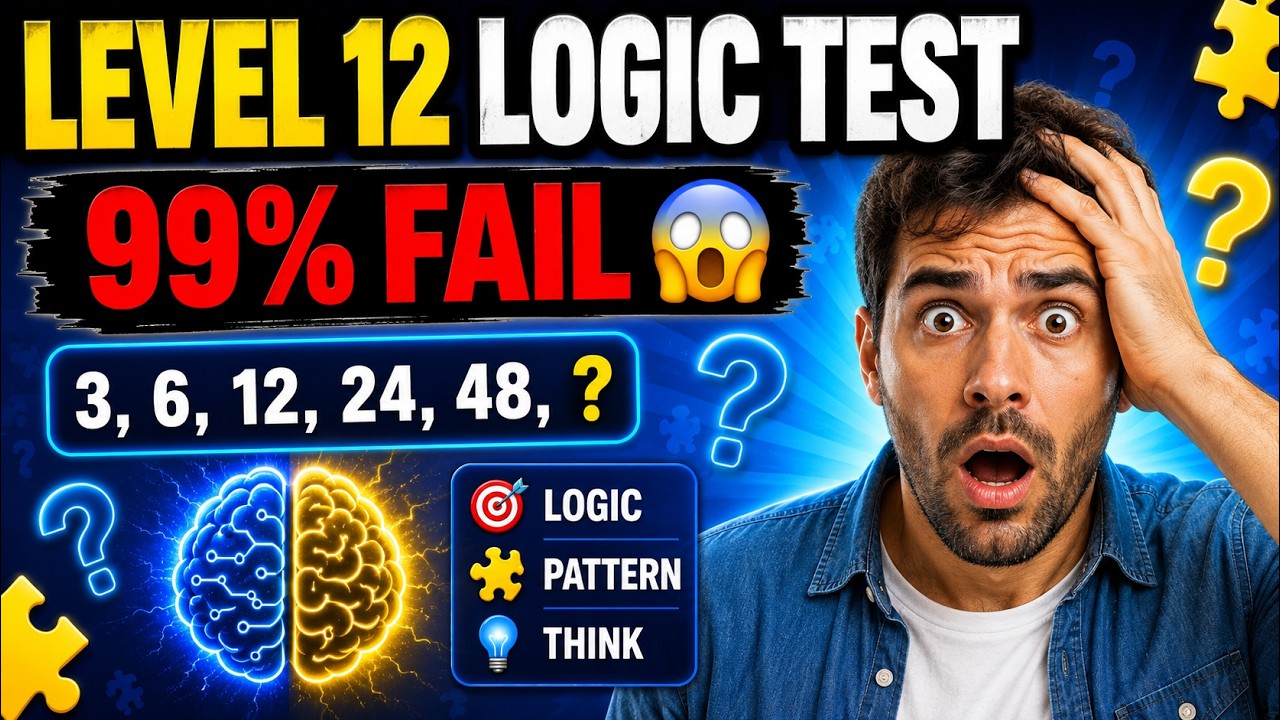 99% Fail This Level 12 Logic Test! Are You a Genius? | Problem Solving Riddles #maths #riddles