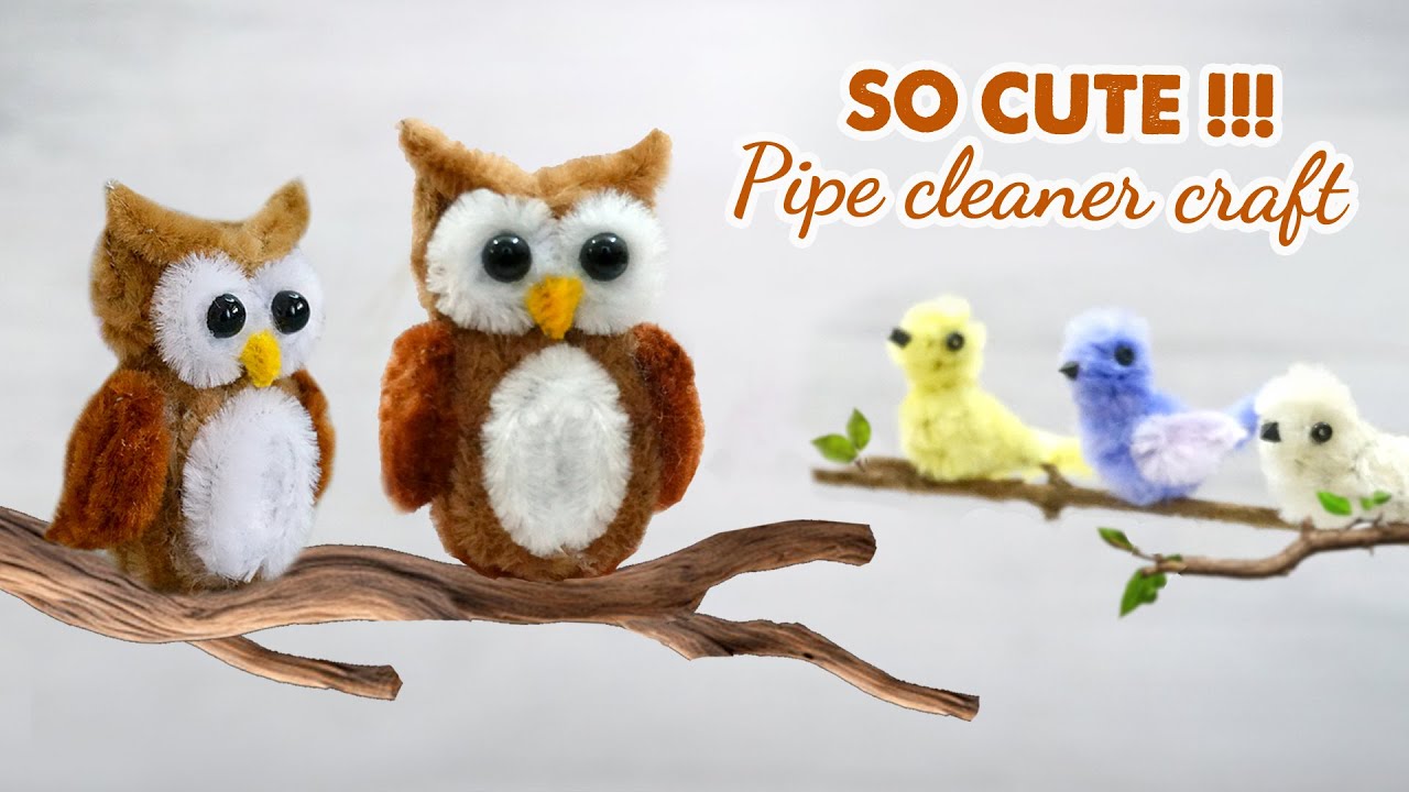 Pipe Cleaner Owl DIY | How to make an Owl from pipe cleaner | Pipe Cleaner Animals