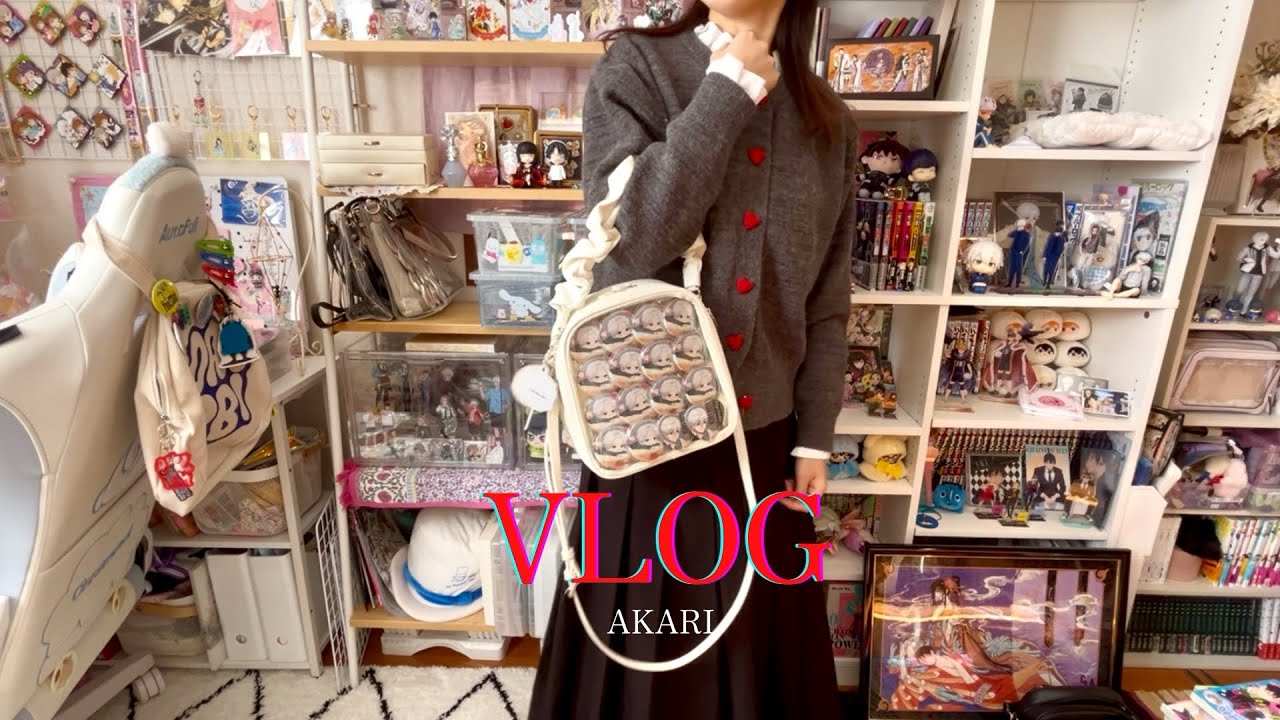 vlog)推しが1つ来てくれたら満足です💝多趣味オタクの休日🧚アンティークカフェ☕️サンリオ徘徊🎀ブルロとウィンブレバレンタイン🍫