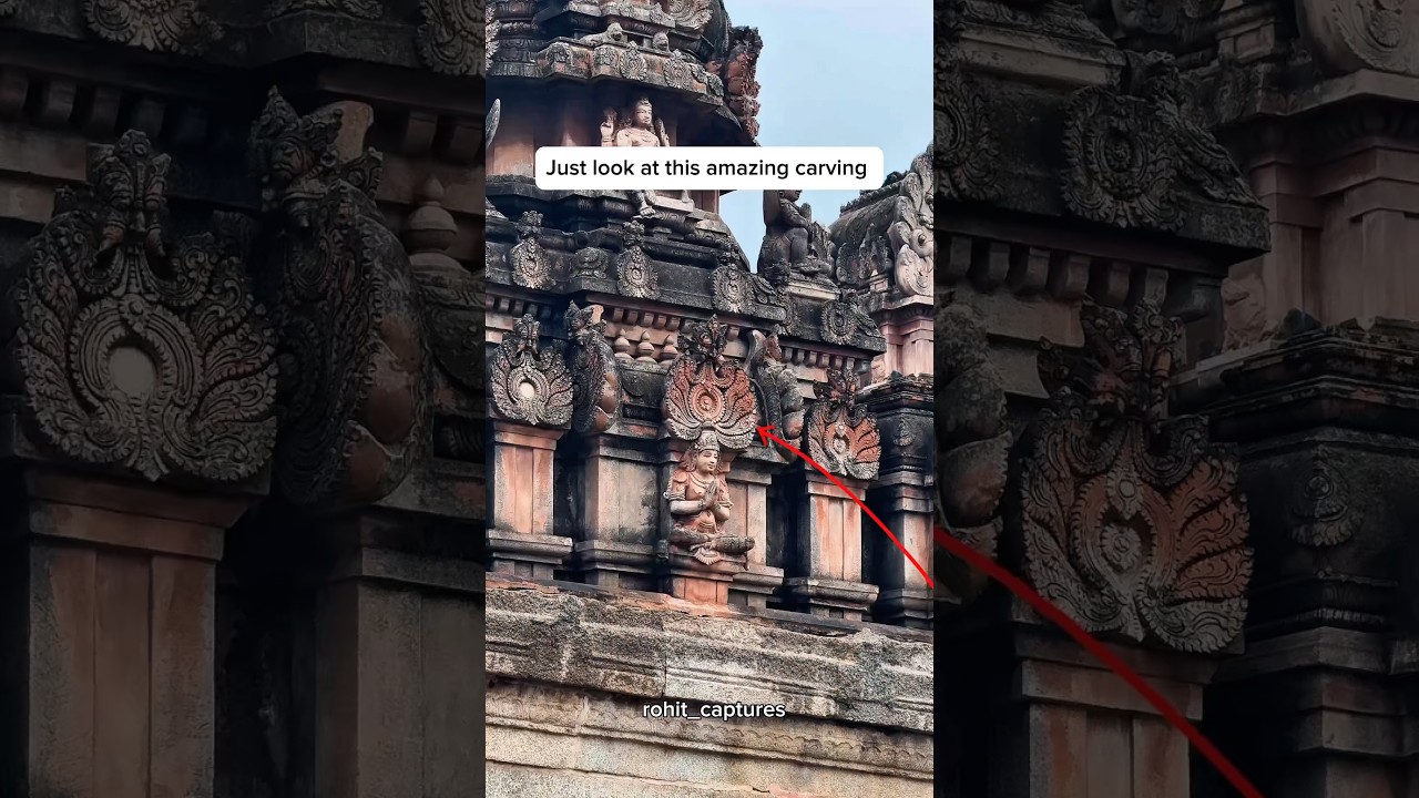 Any reason behind that unique carvings? #hampi #ytshorts #shorts