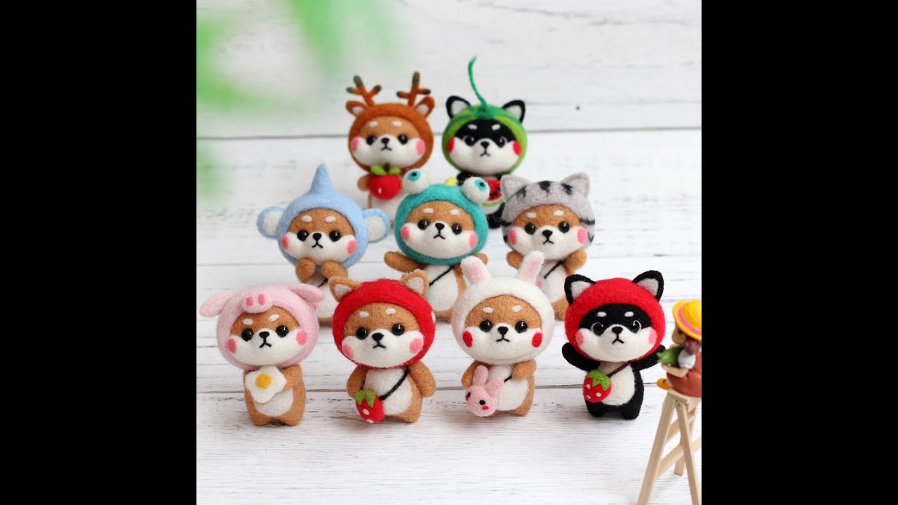 NEEDLE FELTING TUTORIALS - HOW TO MAKE A SHIBA INU STEP-BY-STEP