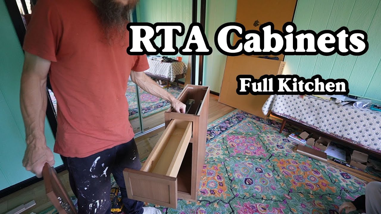 Assembling RTA Kitchen Cabinets - Salvaged Mobile Home ReBuild