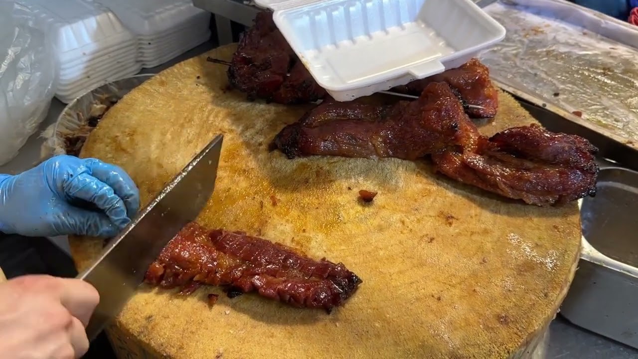 Buy delicious roast meat quickly, cheap and good quality. #asmr #streetfood