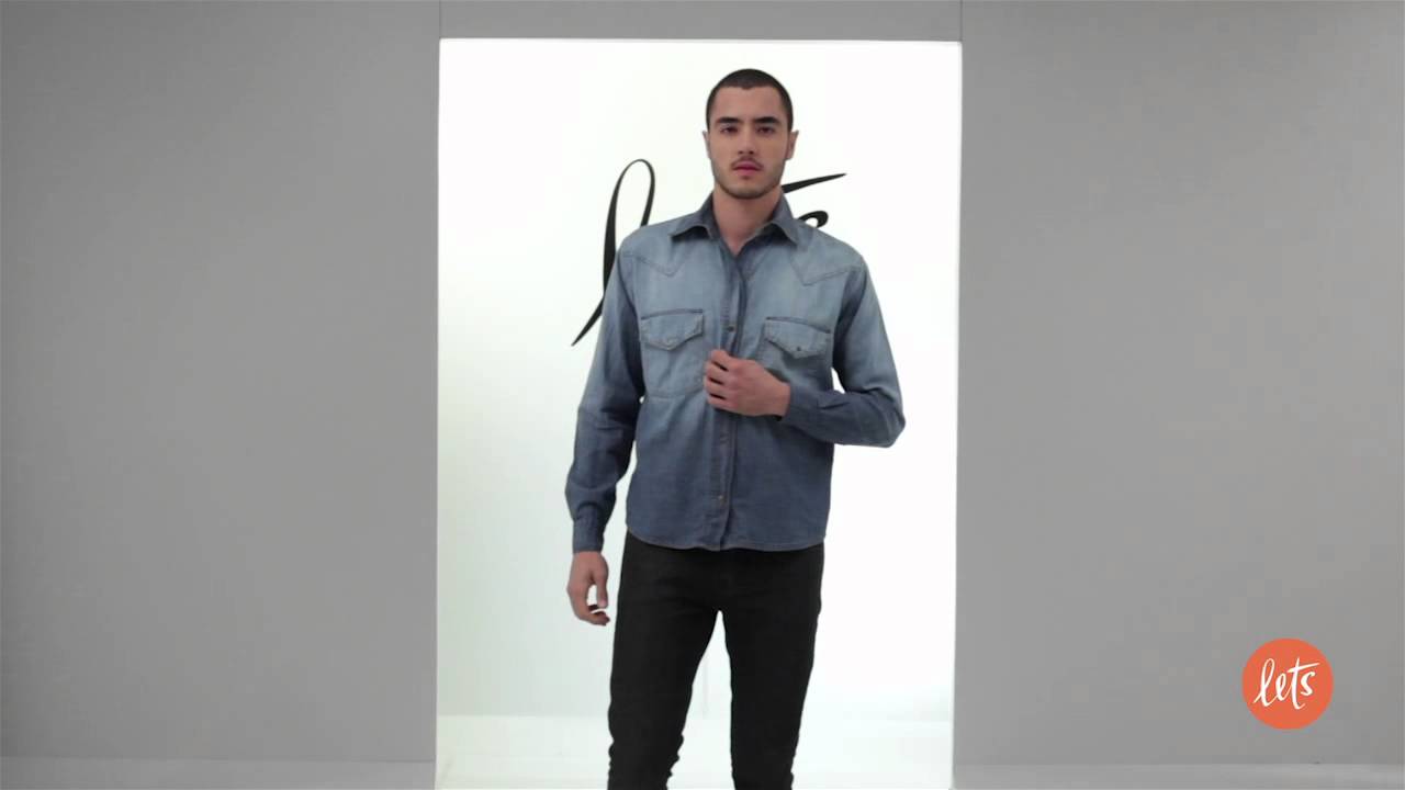 Camisa Jeans Masculina - Lets