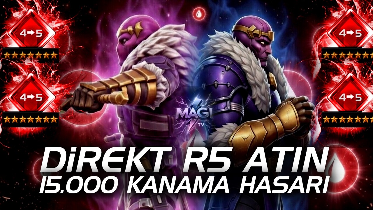 DİREKT R5 ATIN - 15K KANAMA HASARI VEREN EFSANE HERO - MAGİ TV MCOC BARON ZEMO
