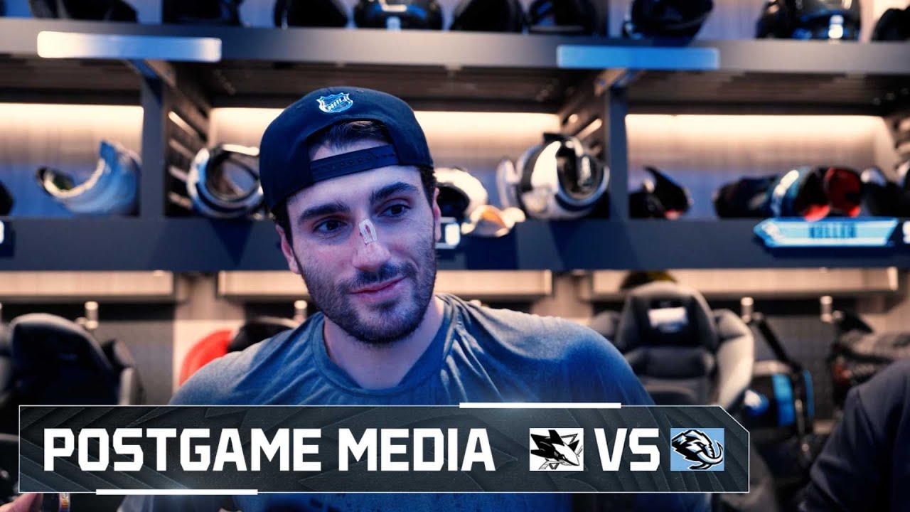 Nick Schmaltz, Liam O'Brien and André Tourigny | 10.17 Postgame Media