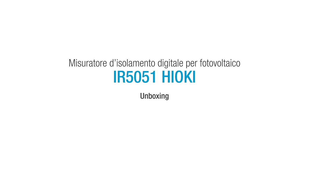 Unboxing - IR5051 HIOKI