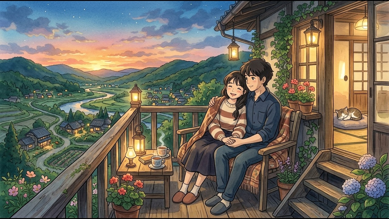 A Peaceful Evening with the One I Love Cooking Animation Ghibli Style Video