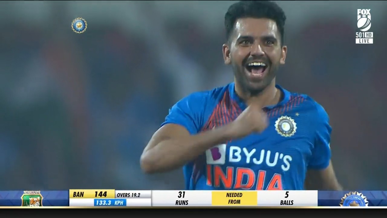 Deepak Chahar 6/7 (3.2) vs Bangladesh 3rd T20 2019 🔥