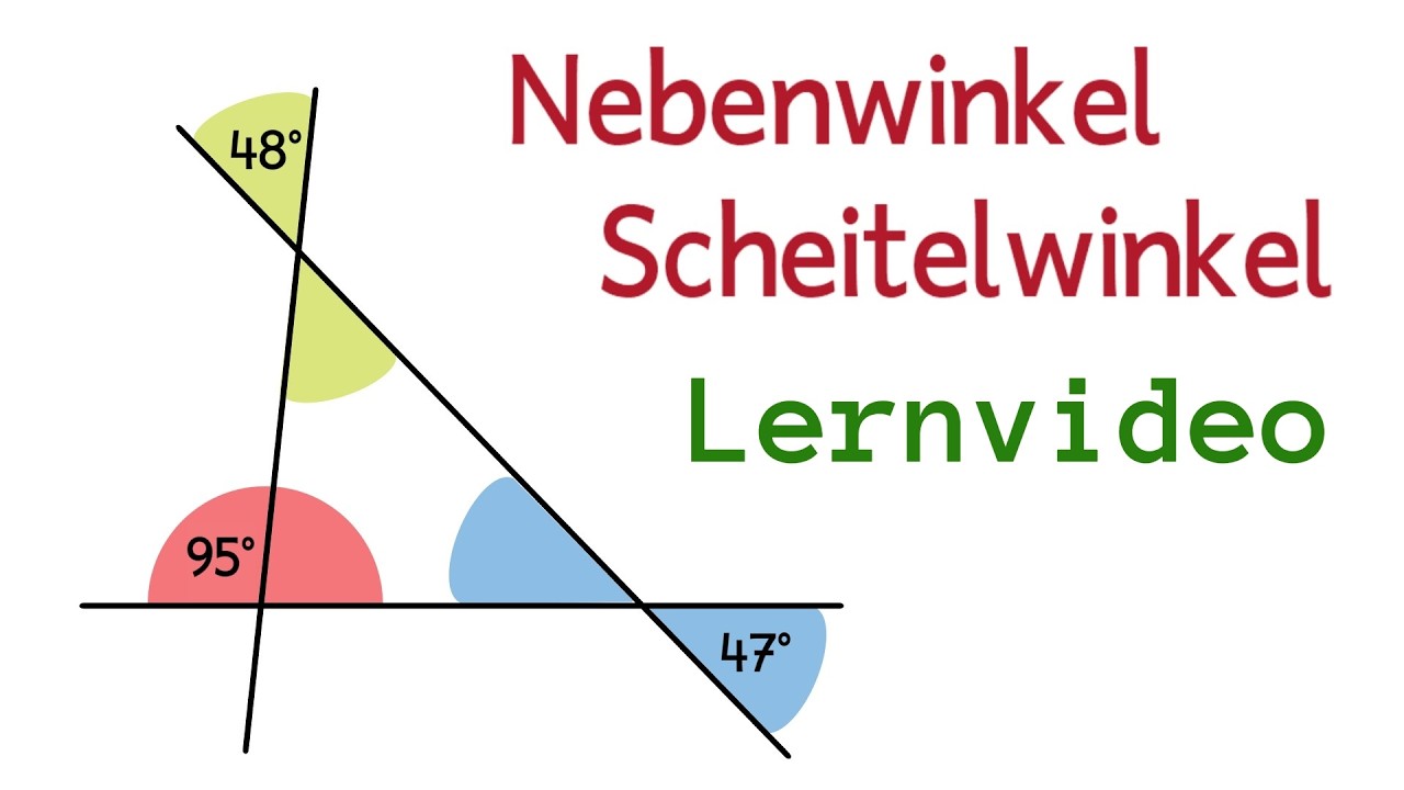 Nebenwinkel und Scheitelwinkel bestimmen - Mathe Nachhilfe Winkelpaare
