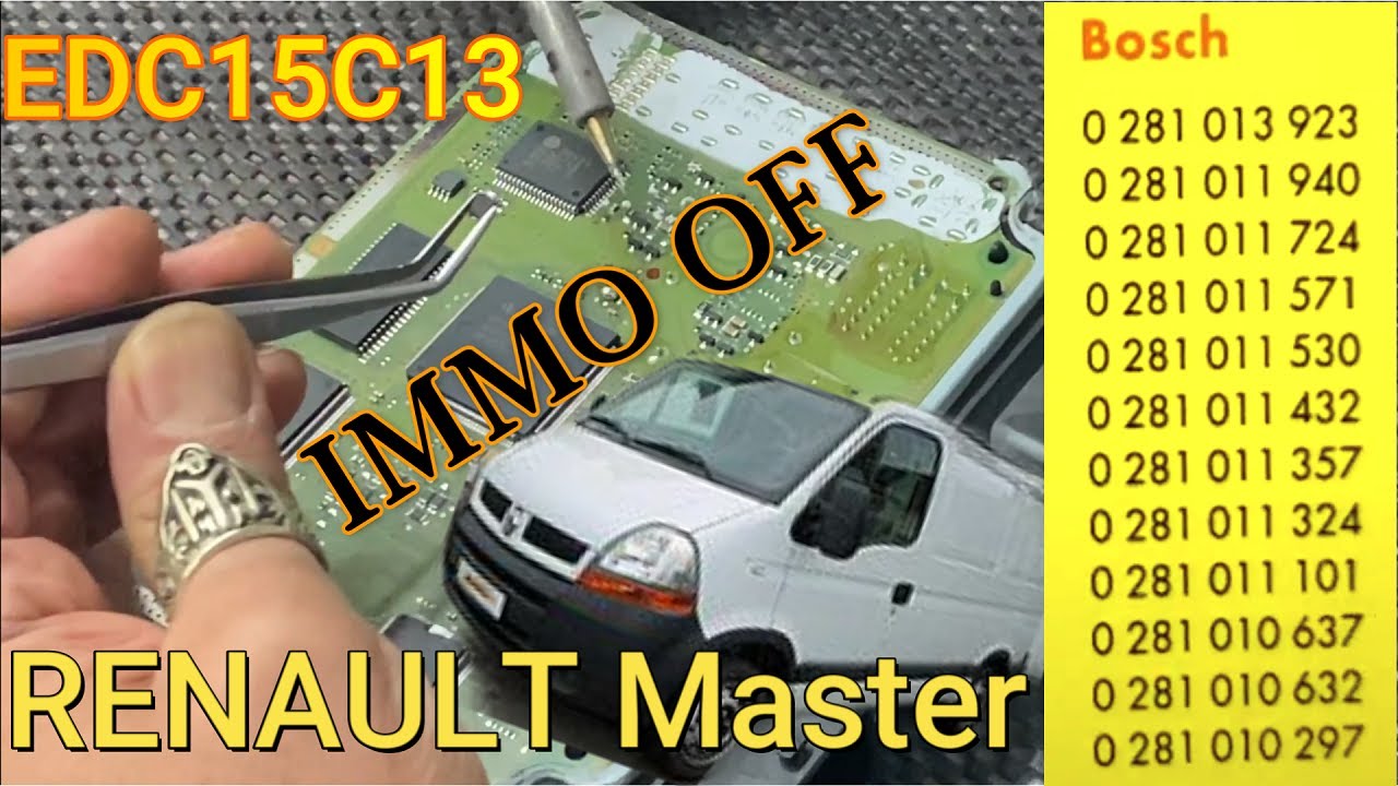 Renault Master EDC15C13 IMMO OFF 5P08C3  إلغاء نظام الحماية في حالة طارئة