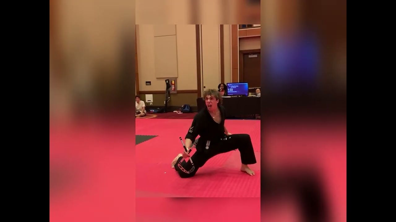 Strong & Clean Martial Arts Sport Karate Black Belt Competition Kama Form #karate #martialarts 