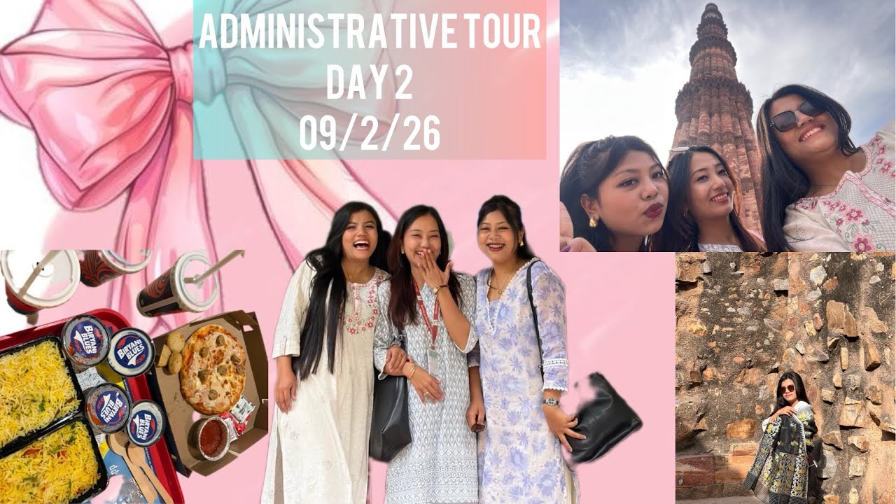 Day 2 @ Qutub Minar/Red fort /India gate🇮🇳🪷❤️ #delhi #qutubminar #indiagate 🎀🎊