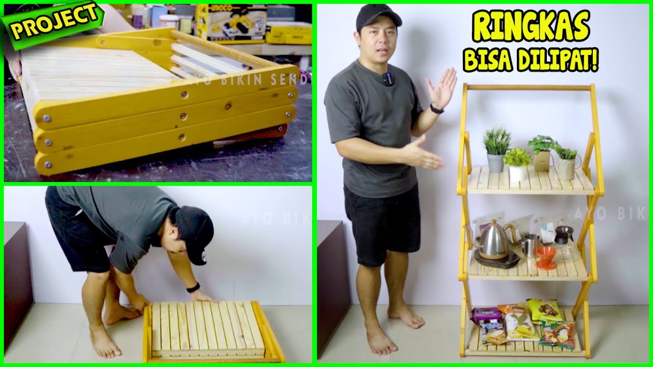 CARA MEMBUAT RAK / MEJA LIPAT TINGKAT SERBAGUNA