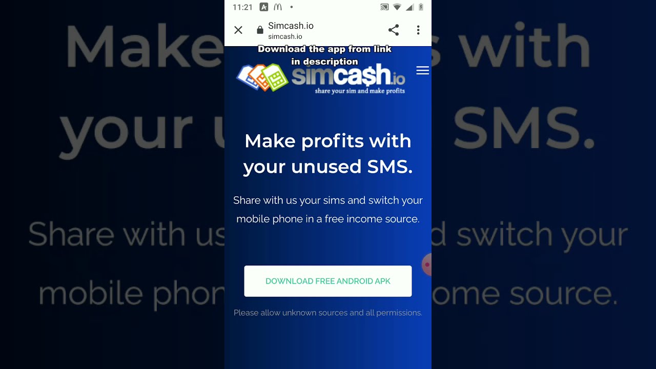 Simcash settings - make profits with your unused SMS! (Read full description)