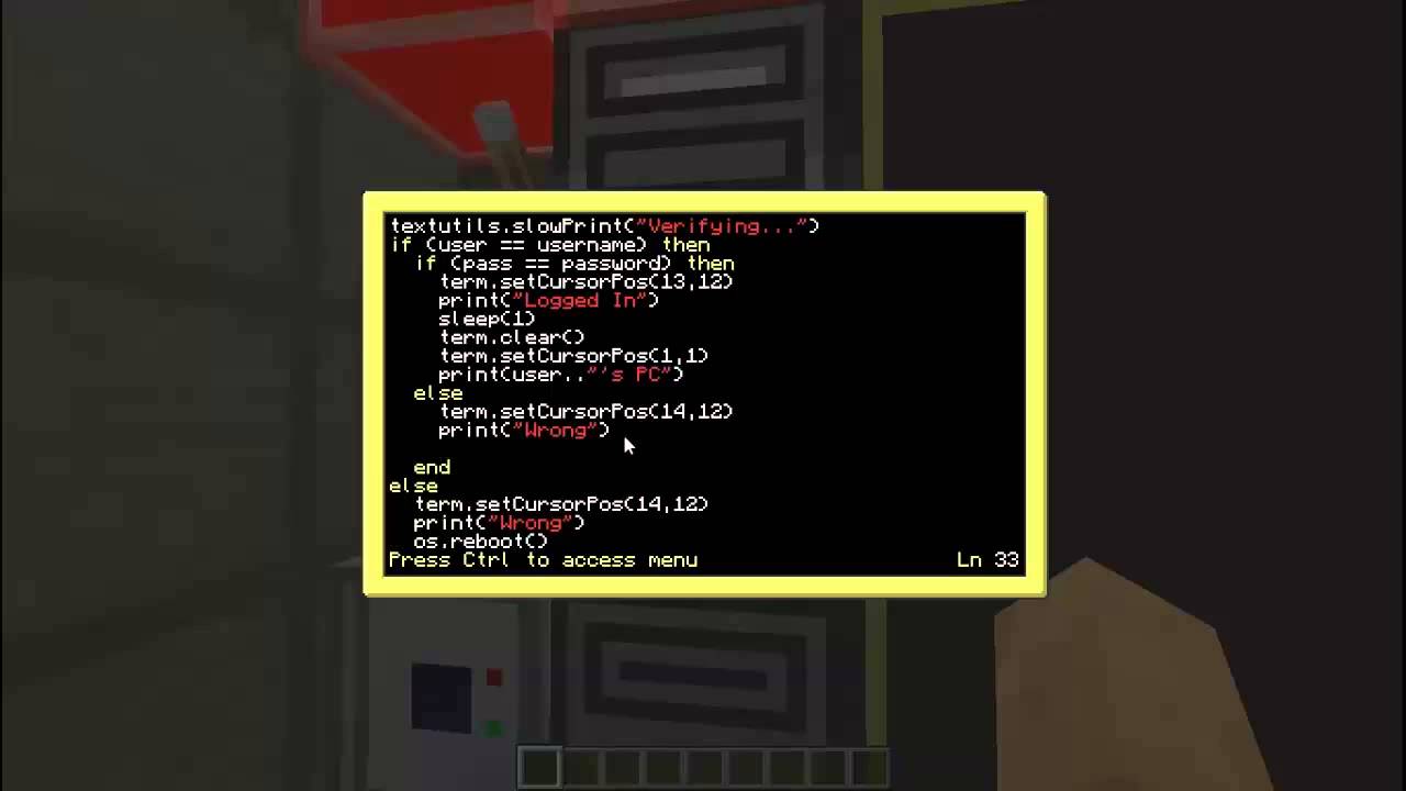 ComputerCraft, Ep. 4 - System Login Tutorial